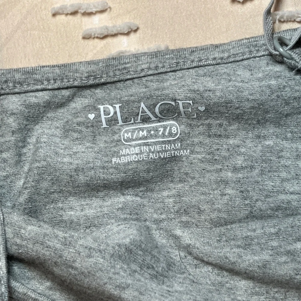 The Children's Place Girls Size 7/8 2 Pack Camisole Tank Tops White Gray